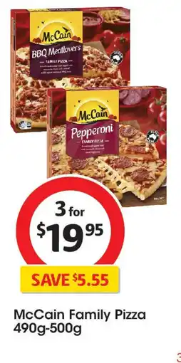 Coles McCain Family Pizza offer