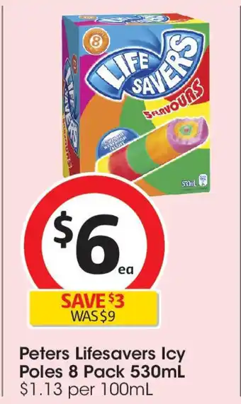 Coles Peters Lifesavers Icy Poles offer