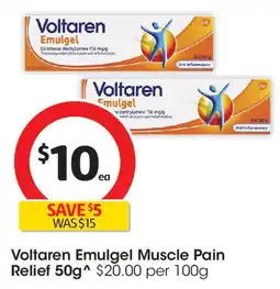 Coles Voltaren Emulgel Muscle Pain Relief offer