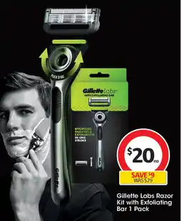 Coles Gillette Labs Razor Kit with Exfoliating Bar offer