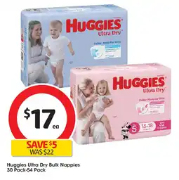 Coles Huggies Ultra Dry Bulk Nappies offer