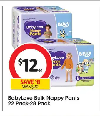 Coles BabyLove Bulk Nappy Pants offer