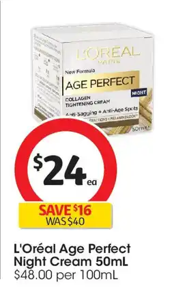 Coles L'Oréal Age Perfect Night Cream offer