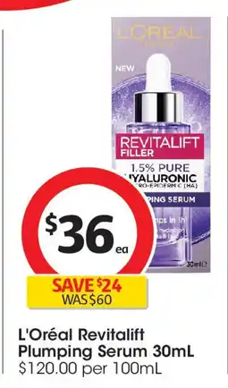 Coles L'Oréal Revitalift Plumping Serum offer