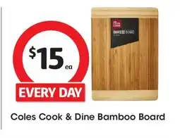 Coles Coles Cook and Dine Bamboo Board offer