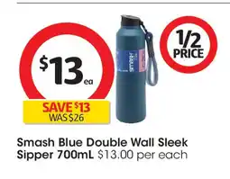 Coles Smash Blue Double Wall Sleek Sipper offer