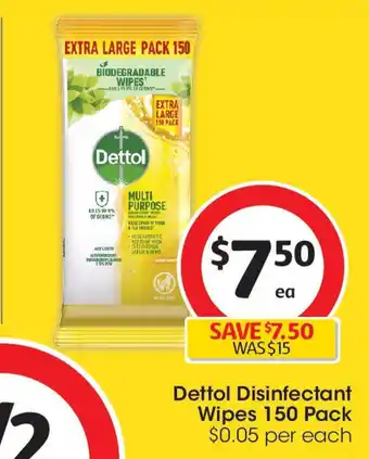 Coles Dettol Disinfectant Wipes offer