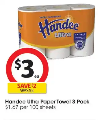 Coles Handee Ultra Paper Towel offer