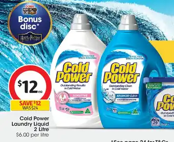 Coles Cold Power Laundry Liquid offer