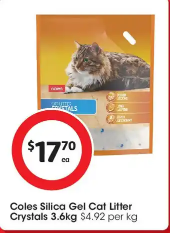 Coles Coles Silica Gel Cat Litter Crystals offer