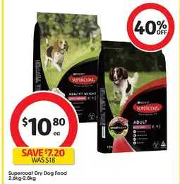 Coles Supercoat Dry Dog Food 2.6kg-2.8kg offer