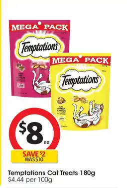 Coles Temptations Cat Treats 180g offer