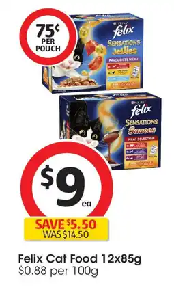 Coles Felix Cat Food 12x85g offer