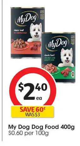 Coles My Dog Dog Food 400g offer