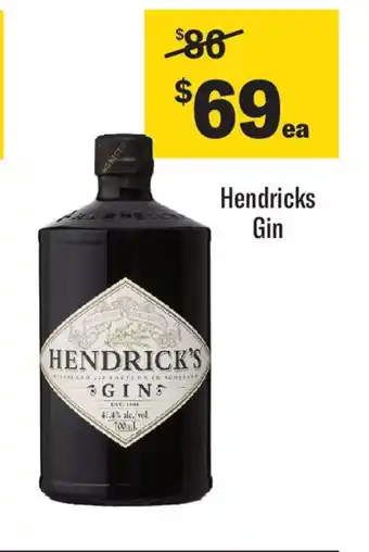 Coles Hendricks Gin offer