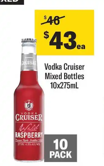 Coles Vodka Cruiser Mixed Bottles offer