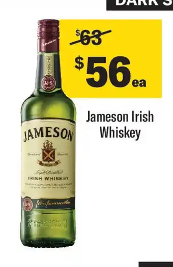 Coles Jameson Irish Whiskey offer