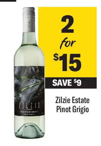 Coles Zilzie Estate Pinot Grigio offer