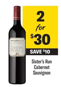 Coles Sister's Run Cabernet Sauvignon offer