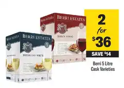 Coles Berri Cask Varieties offer