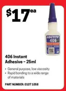 Blackwoods 406 Instant Adhesive offer