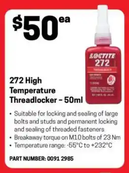 Blackwoods 272 High Temperature Threadlocker offer