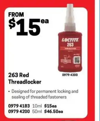 Blackwoods 263 Red Threadlocker offer