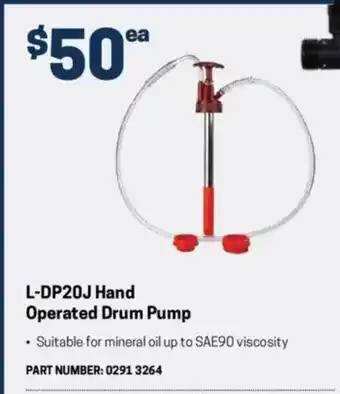 Blackwoods L-dp20j hand operated drum pump offer