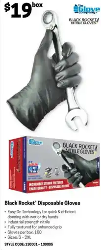 Blackwoods Black Rocket Disposable Gloves offer