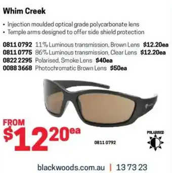 Blackwoods Whim Creek offer