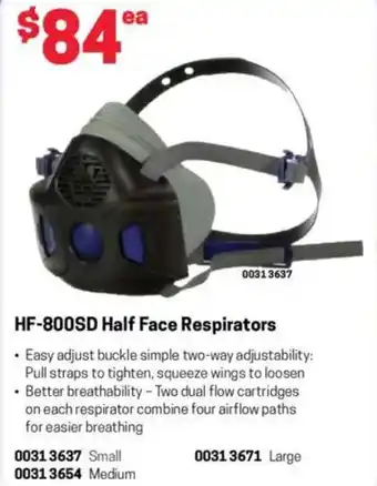 Blackwoods HF-800SD Half Face Respirators offer