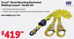 Blackwoods Force2Th Shock Absorbing Elasticated Webbing Lanyard - Double Tail offer