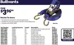 Blackwoods Ratchet Tie-downs offer