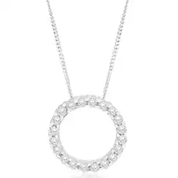 Shiels Sterling Silver Cubic Zirconia Circle Of Life Pendant With 50cm Chain offer