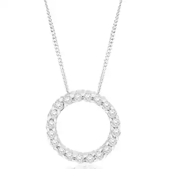 Shiels Sterling Silver Cubic Zirconia Circle Of Life Pendant With 50cm Chain offer