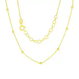 Shiels 9ct Yellow Gold Balls on Fancy 25+5cm Anklet offer