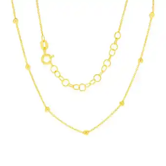 Shiels 9ct Yellow Gold Balls on Fancy 25+5cm Anklet offer