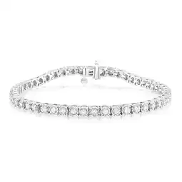 Shiels Sterling Silver 0.95 Carat Diamond 18cm Tennis Bracelet with Brilliant Cut Diamonds offer