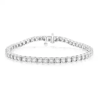 Shiels Sterling Silver 0.95 Carat Diamond 18cm Tennis Bracelet with Brilliant Cut Diamonds offer