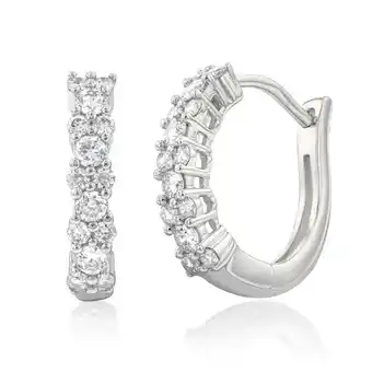 Shiels Luminesce Lab Grown 1/4 Carat Hoop Diamond Earrings in Silver offer