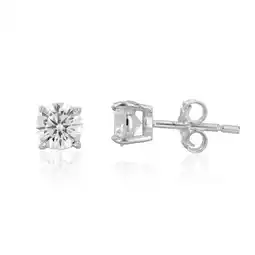 Shiels Sterling Silver 5mm 4 Claw Zirconia Stud Earrings offer