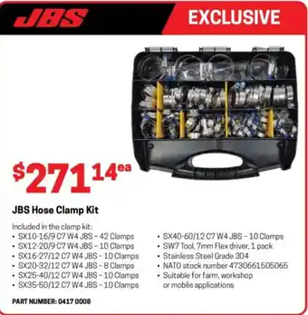 Blackwoods JBS Hose Clamp Kit offer