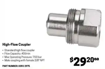 Blackwoods High-Flow Coupler offer