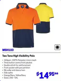 Blackwoods Two Tone High Visibility Polo offer