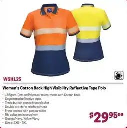 Blackwoods Women's Cotton Back High Visibility Reflective Tape Polo offer