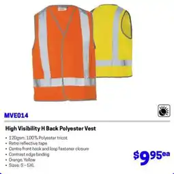 Blackwoods High Visibility H Back Polyester Vest offer