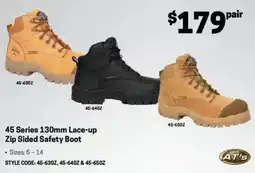 Blackwoods 45 Series 130mm Lace-up Zip Sided Safety Boot offer