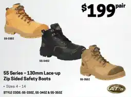 Blackwoods 55 Series - 130mm Lace-up Zip Sided Safety Boots offer