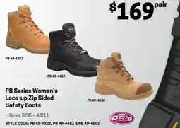 Blackwoods PB Series Women's Lace-up Zip Sided Safety Boots offer