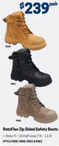 Blackwoods RotoFlex Zip Sided Safety Boots offer